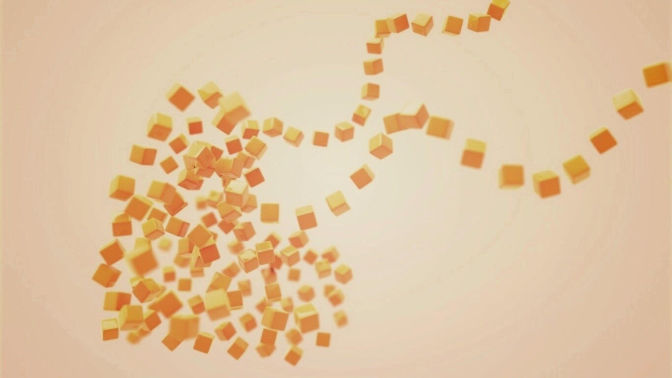 Сердце из кубиков обои