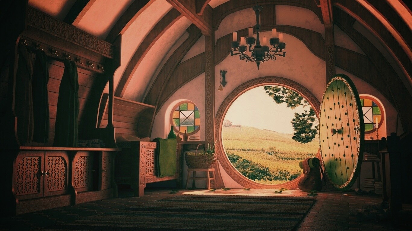 Дом хоббитов обои