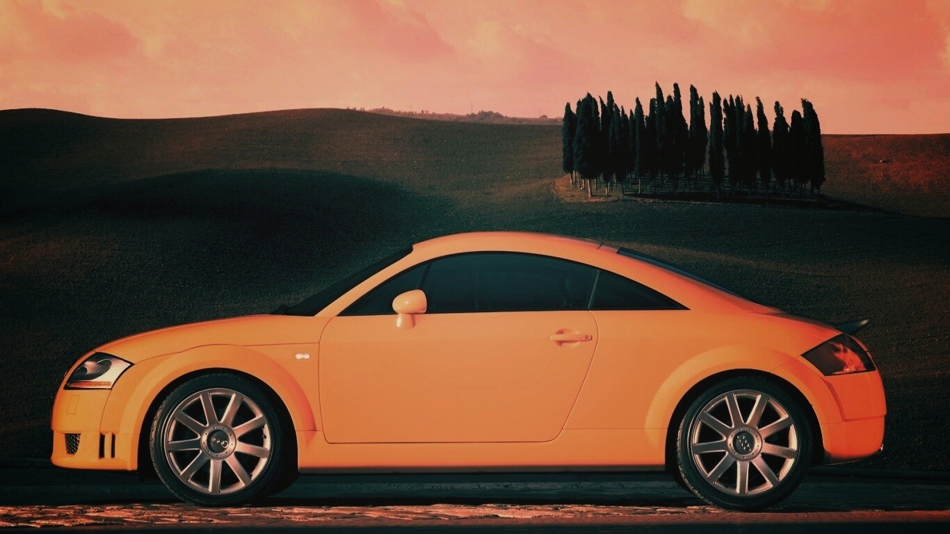 Оранжевый Ауди ТТ обои