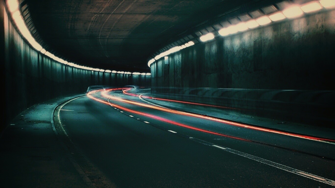 Огни в тоннеле обои