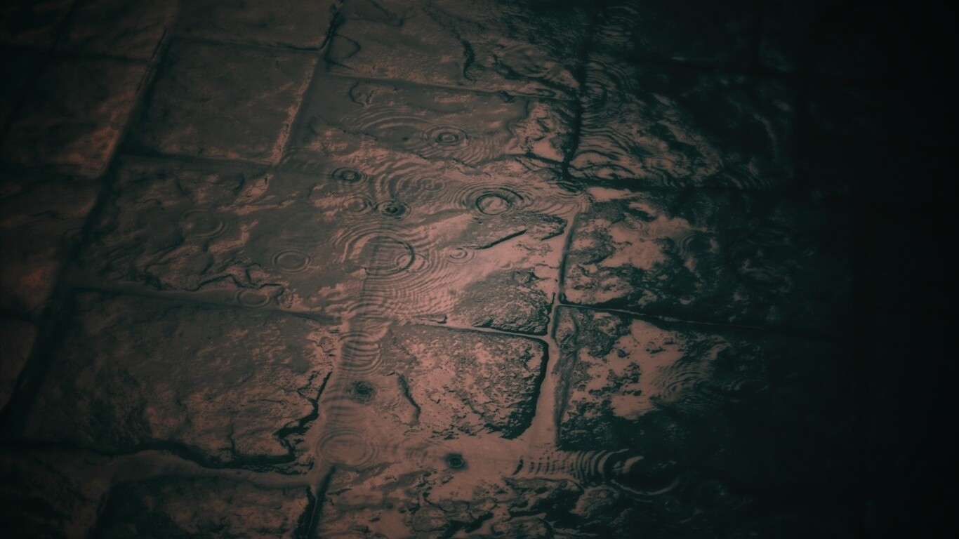 Дождь на мостовой обои