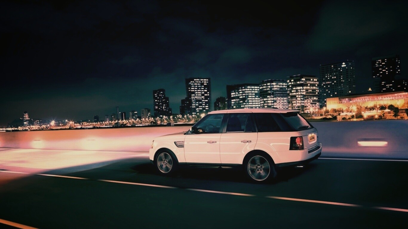 Белый Лэнд Ровер обои