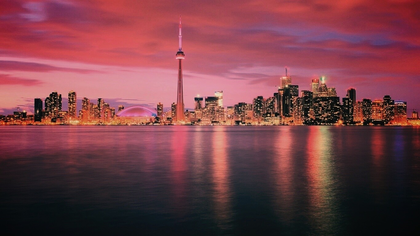 Ночной Торонто обои