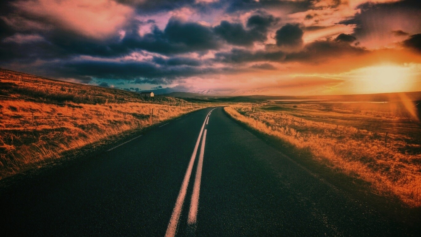 Пустая дорога обои