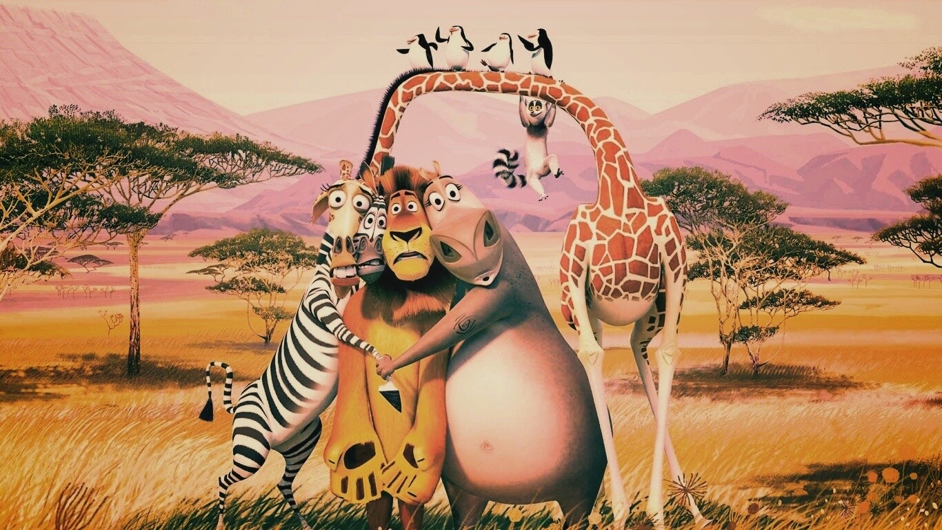 Герои мультфильма Мадагаскар обои