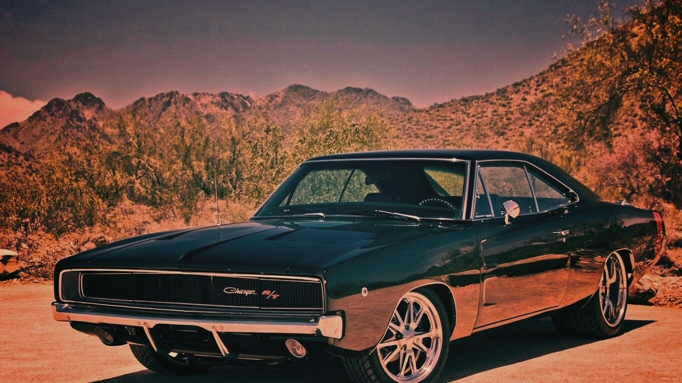 Черный Додж обои