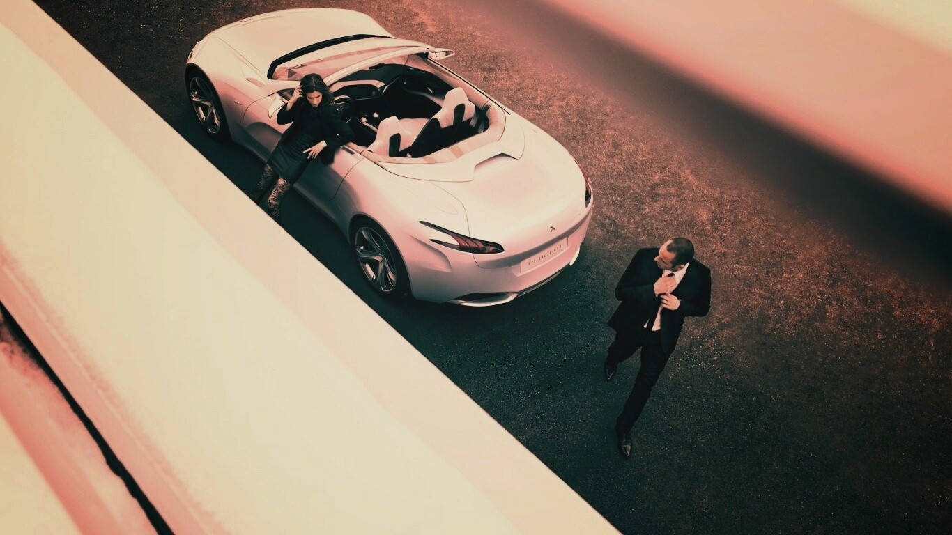 Пара у кабриолета Пежо обои