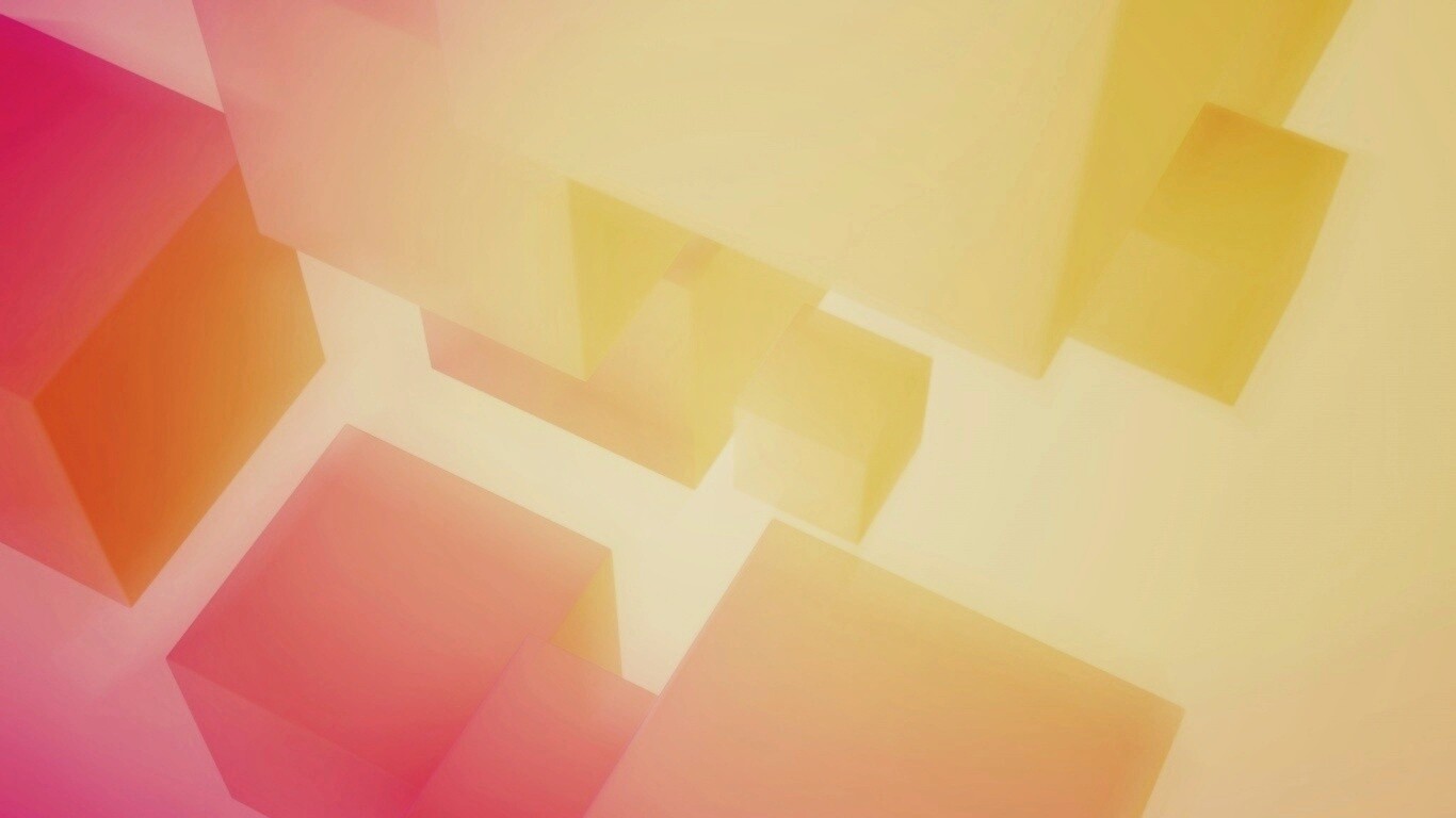 Розовые и желтые кубики обои