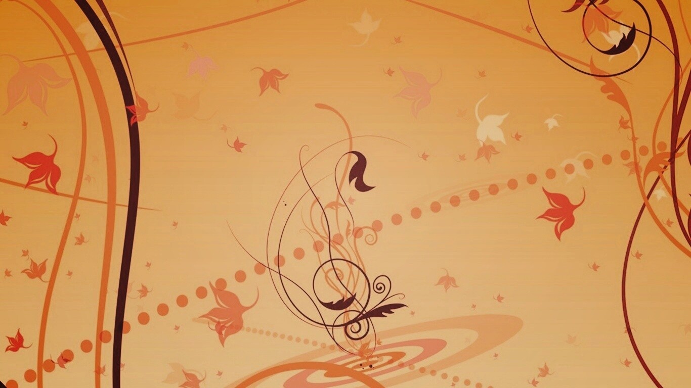 Цветы и завитки обои