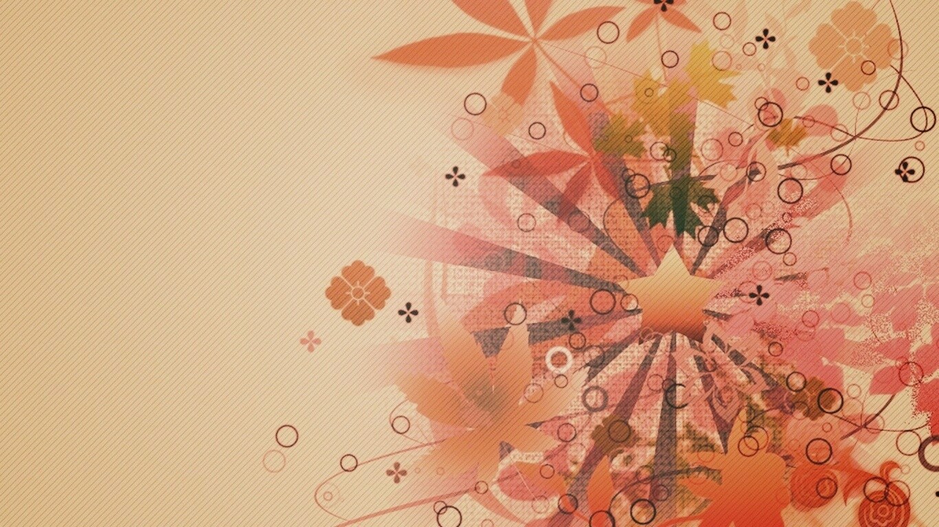 Звездно-листовая абстракция обои