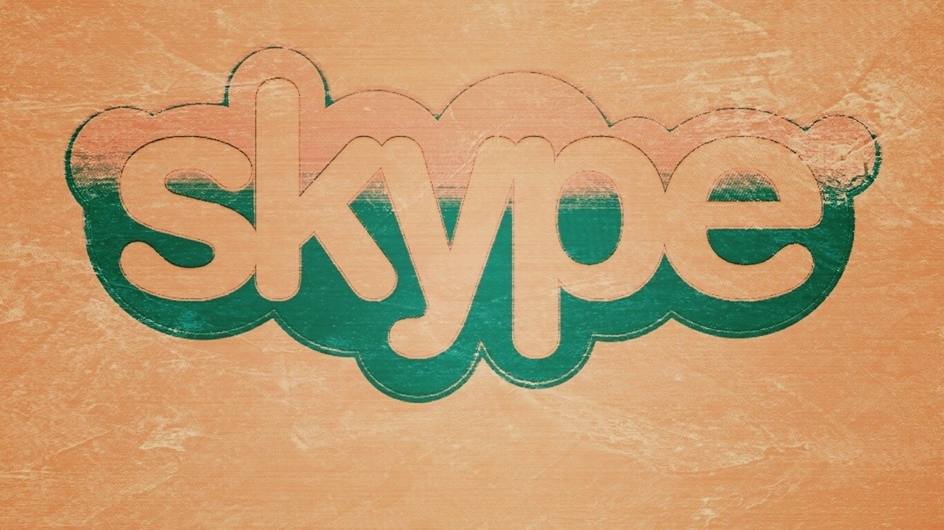 Логотип Скайп на доске обои