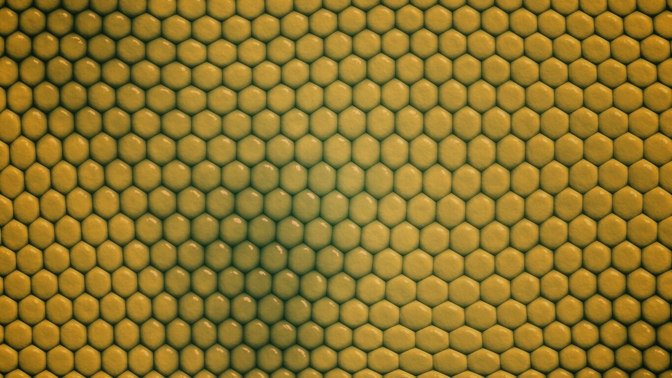 Зеленая сотообразная структура обои