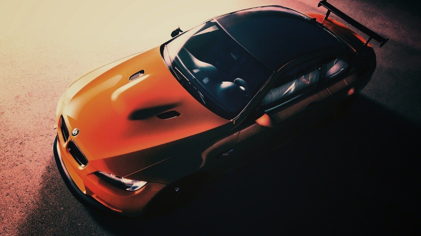 Оранжевый BMW обои