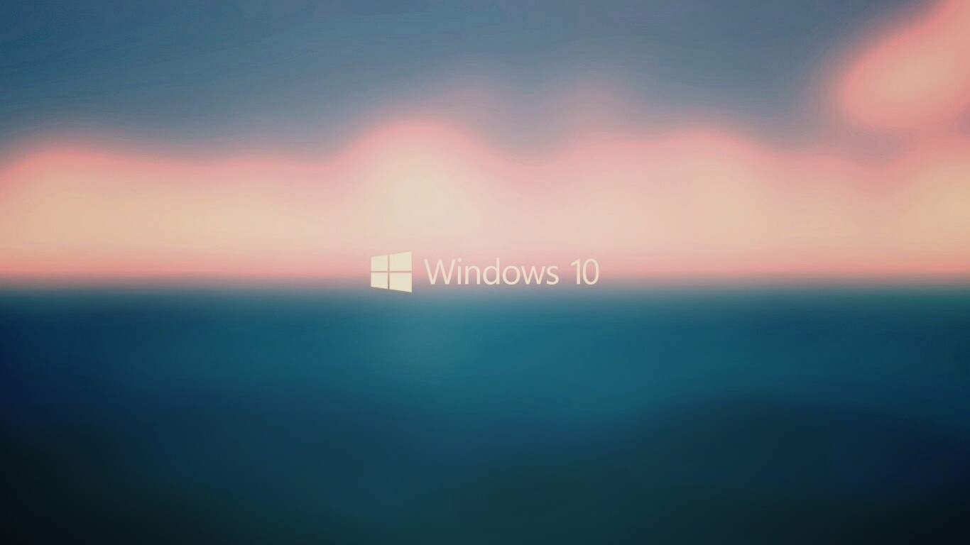 Windows 10 на синем фоне обои