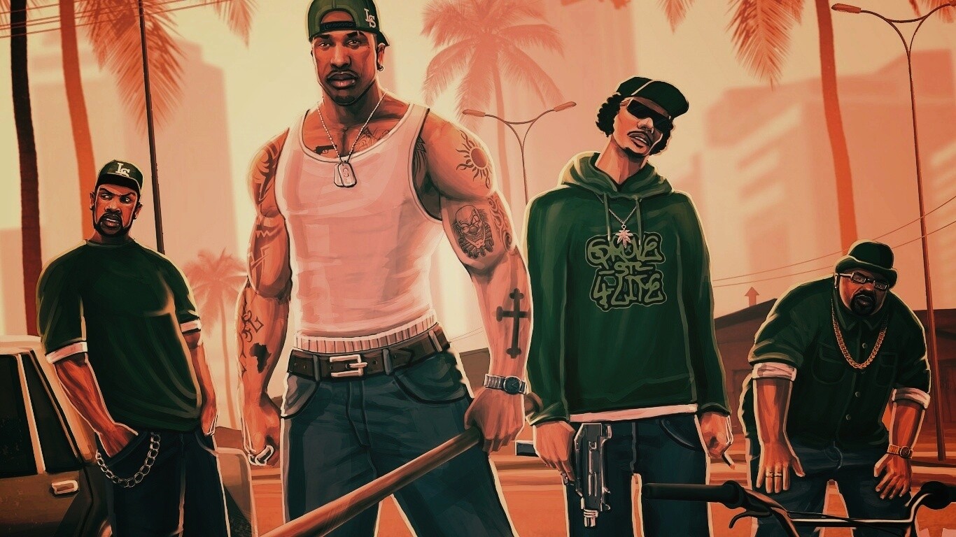 Герои с Грув стрит обои