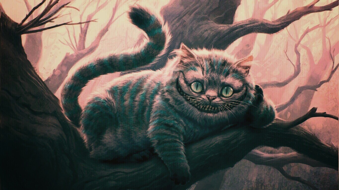 Чеширский кот обои