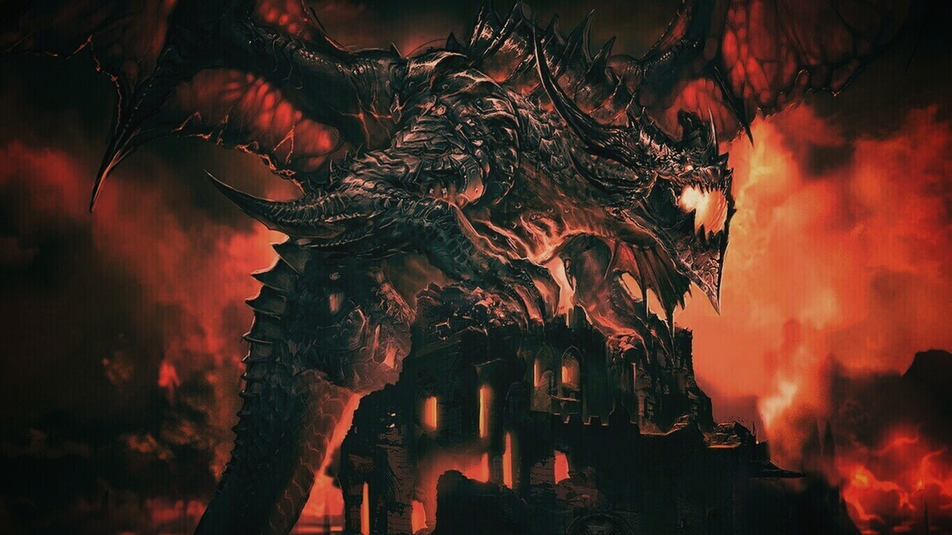 Огромный дракон обои