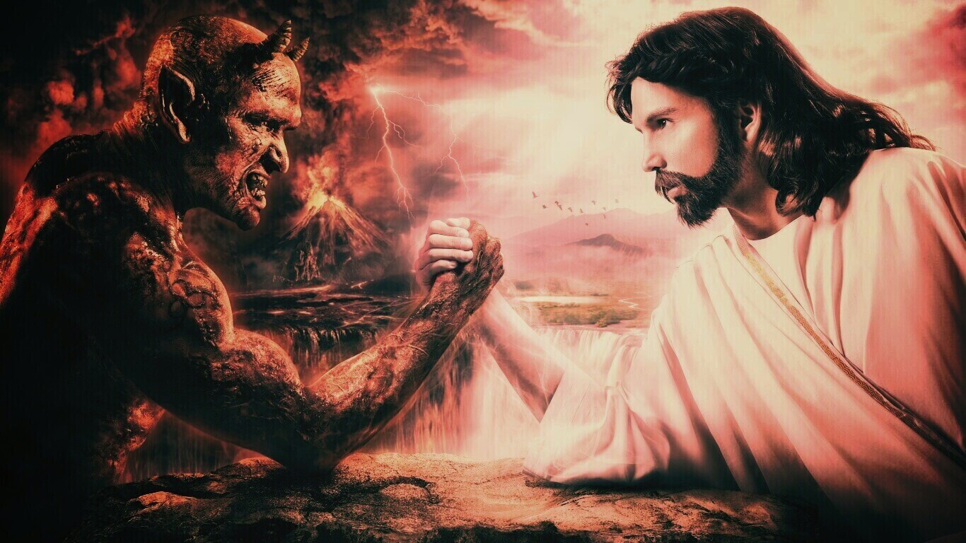 Дьявол против Бога обои