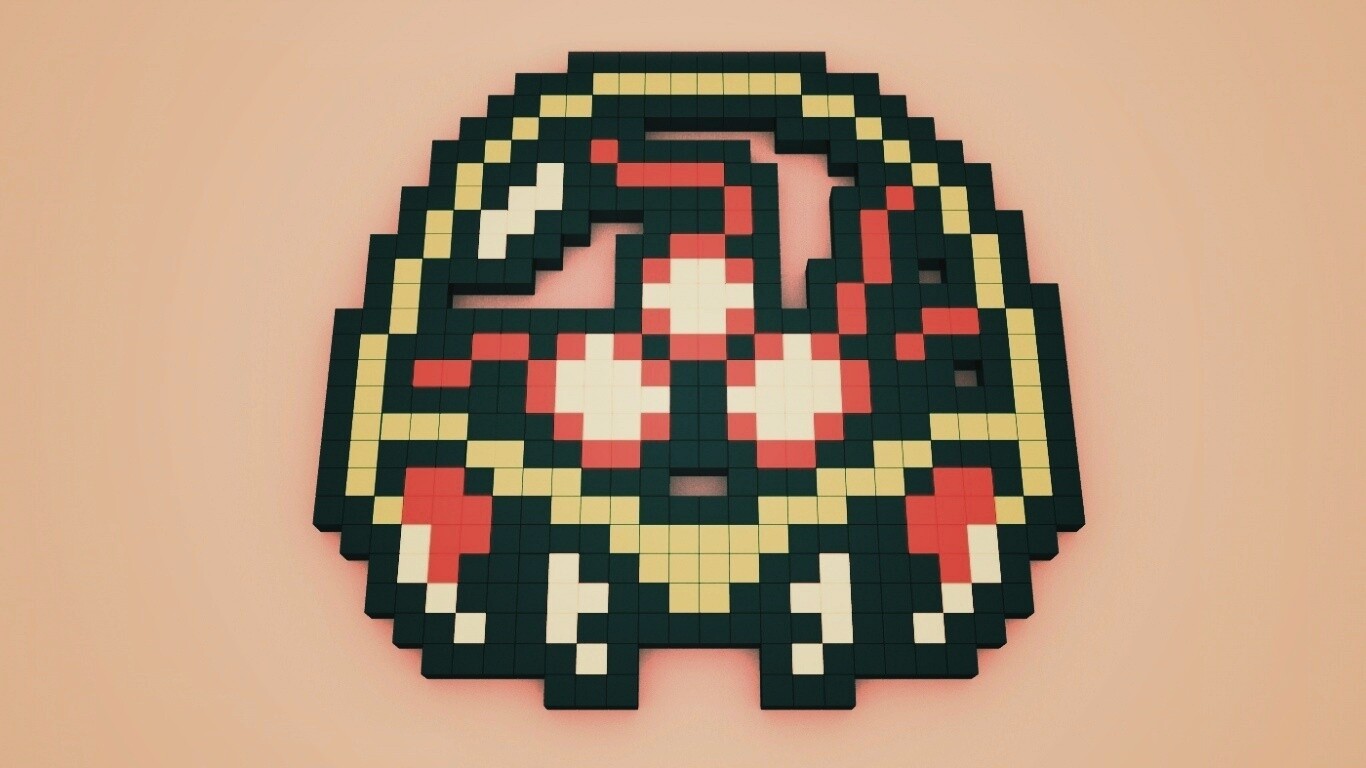Пиксельная голова обои