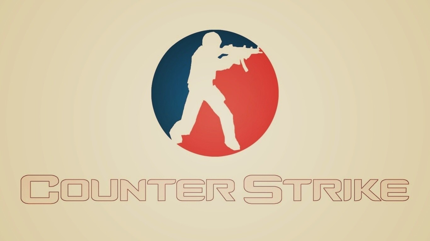 Логотип Counter Strike на белом фоне обои