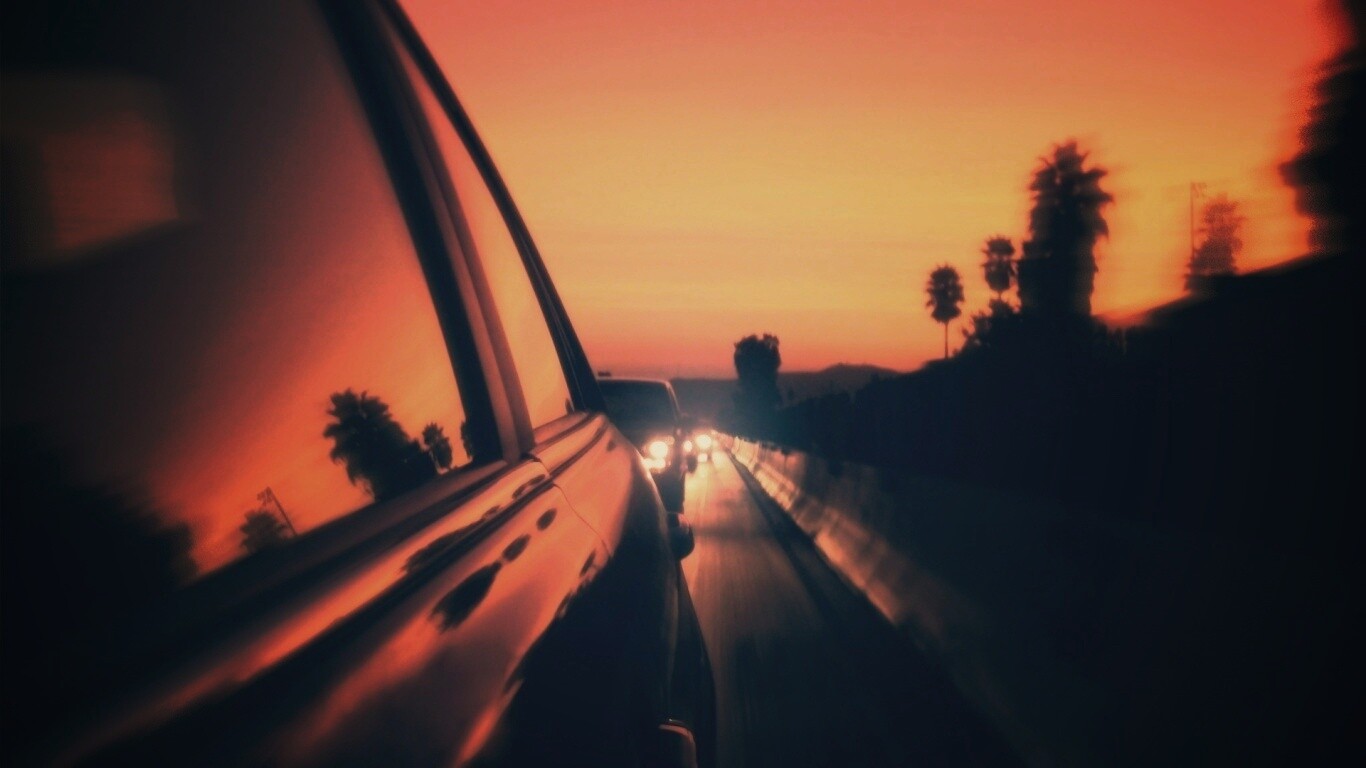 Вечерняя поездка обои