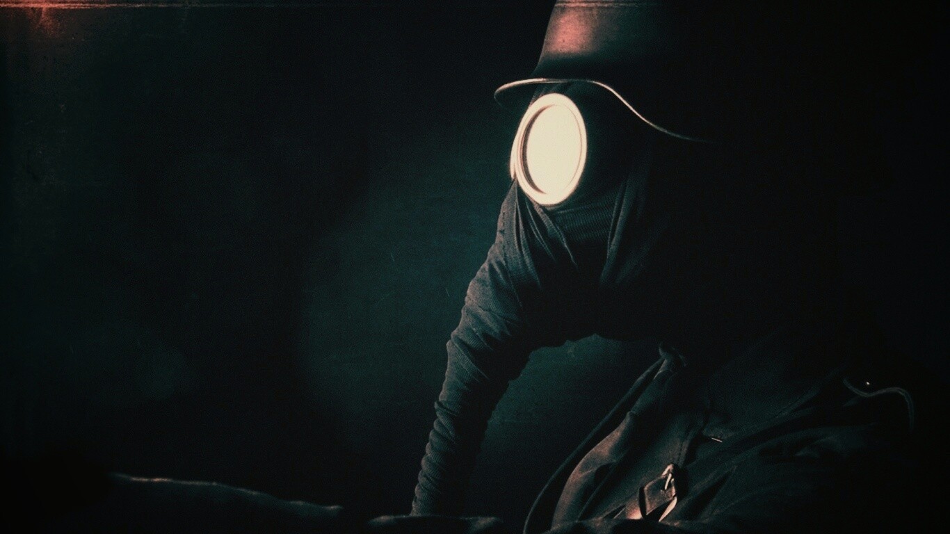 В противогазе обои