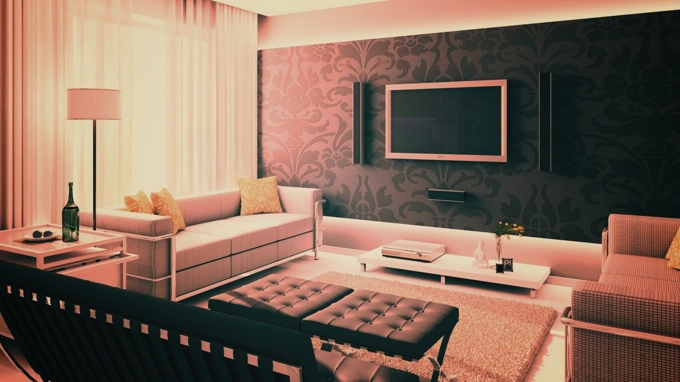 Современная комната обои