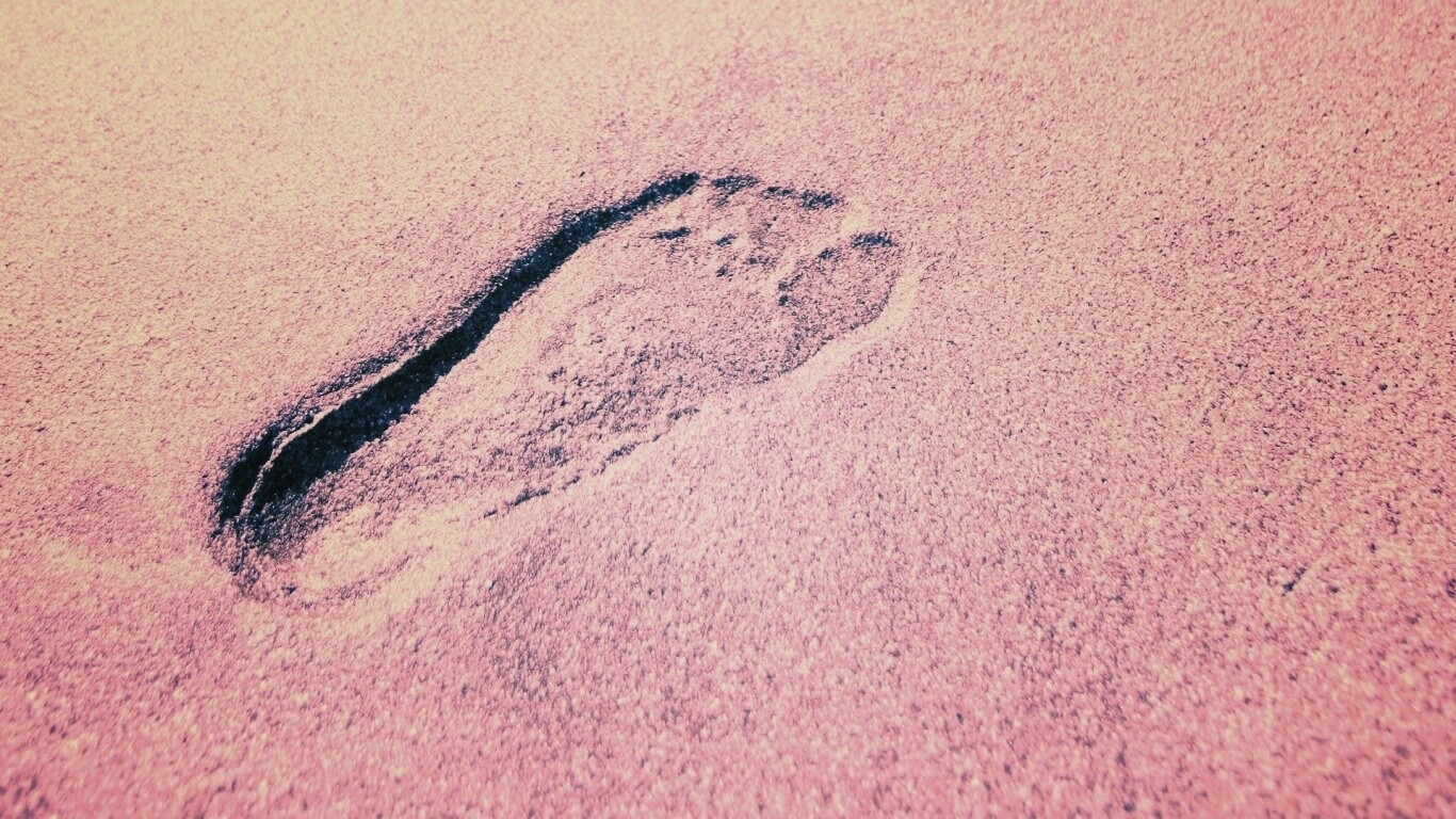 Отпечаток ноги обои