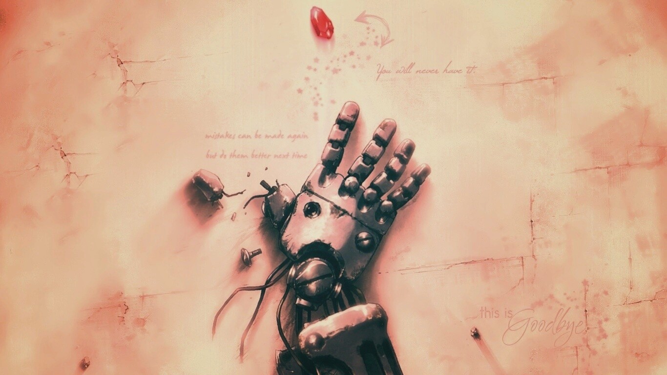 Автопротез из анимэ Стальной Алхимик обои