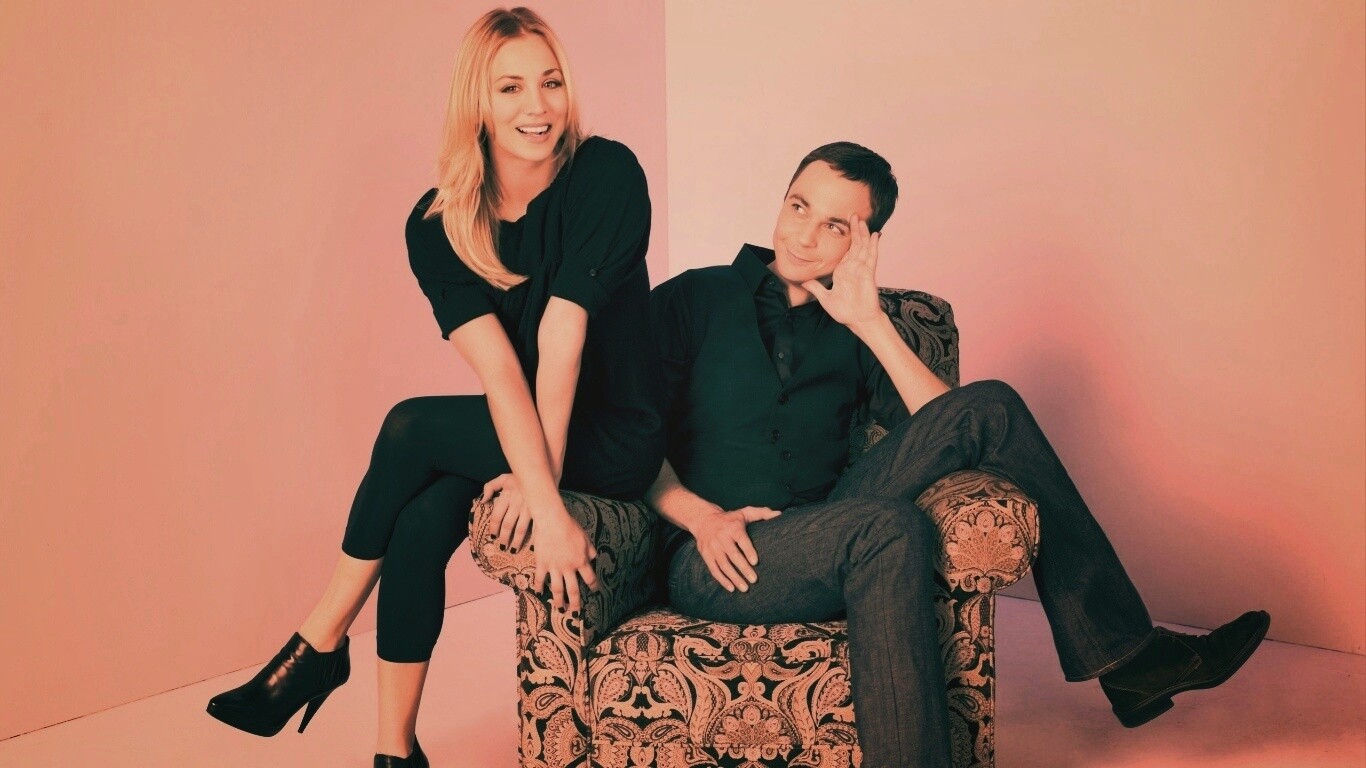 Пенни и Шелдон обои