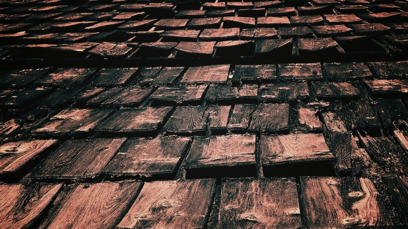 Деревянная крыша обои