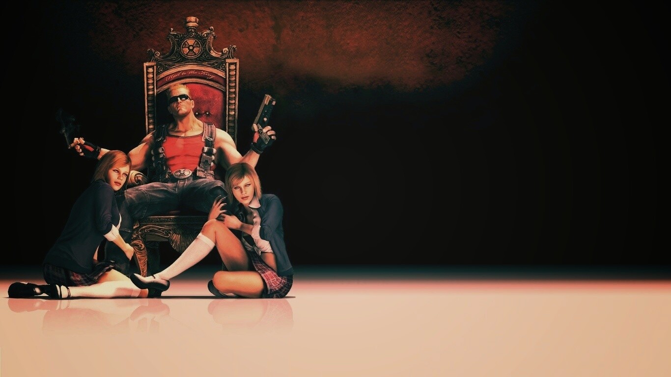 Duke Nukem на троне обои