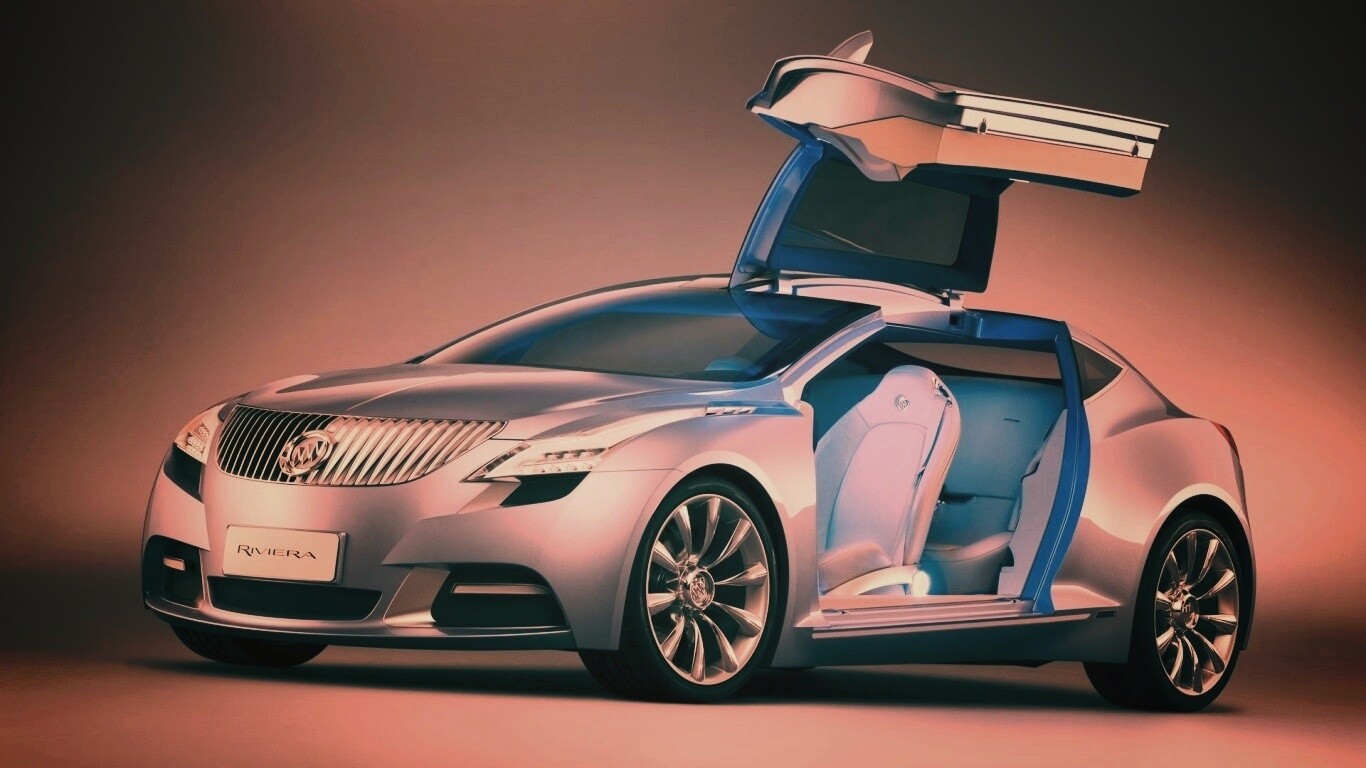 Buick Riviera с распахнутой дверцей обои