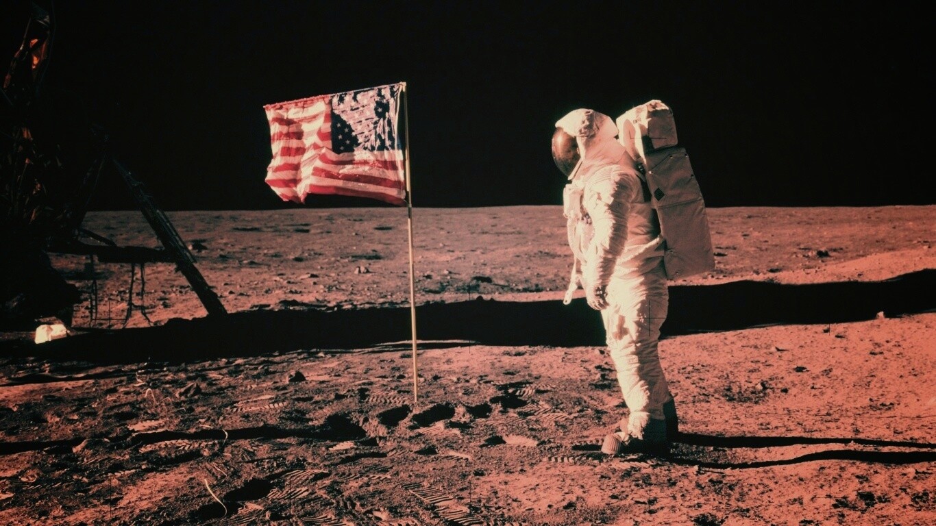 Высадка американцев на Луну обои