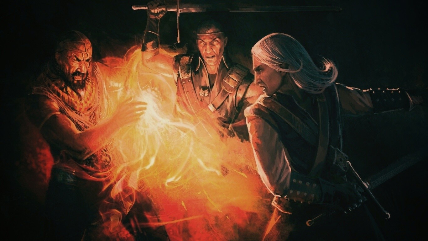 Геральт и Беренгар против Азара обои