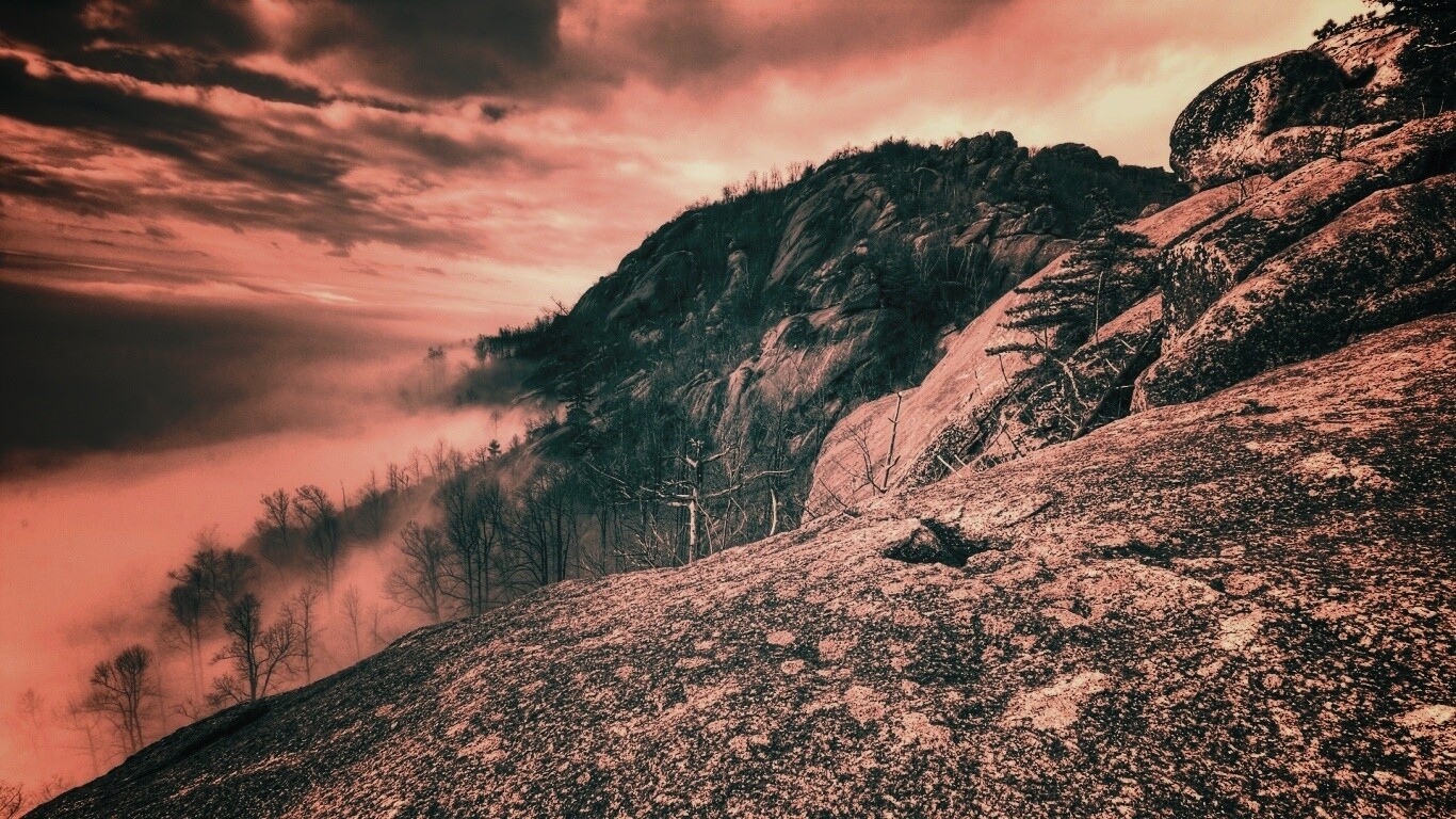 Туманные горы обои