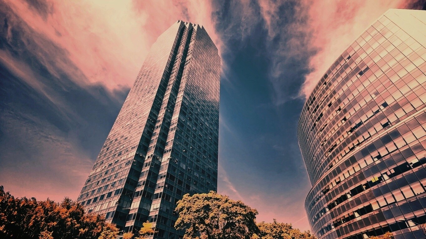 Осязательный Нью-Йорк с большими домами обои