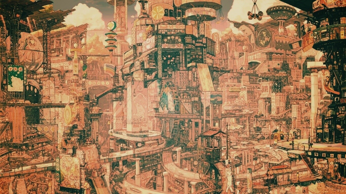 Город будущего обои