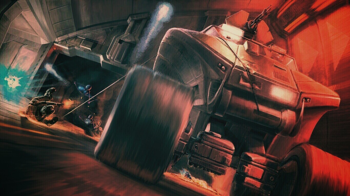 Погоня в Halo обои