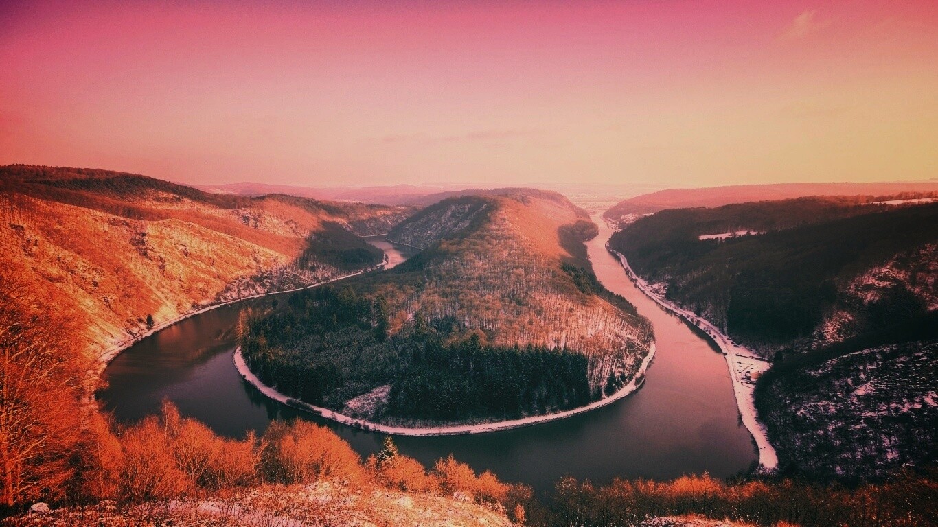 Изгиб реки обои