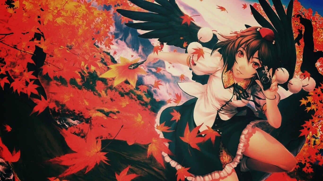 Девушка с фотоаппаратом обои