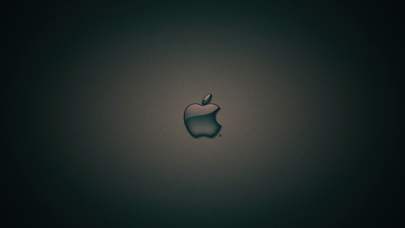 Логотип apple в стекле обои