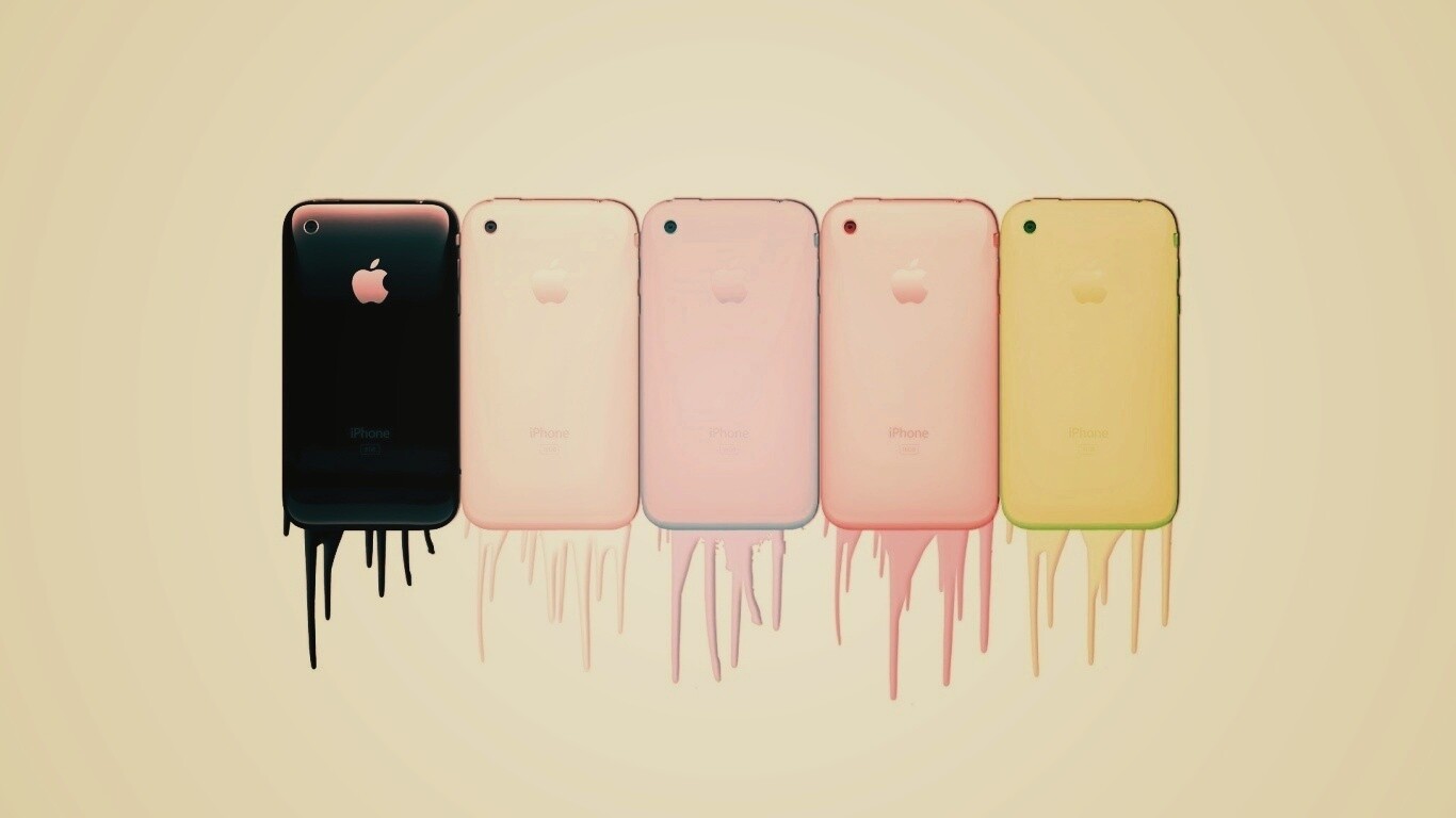 iPhone в разных цветах обои