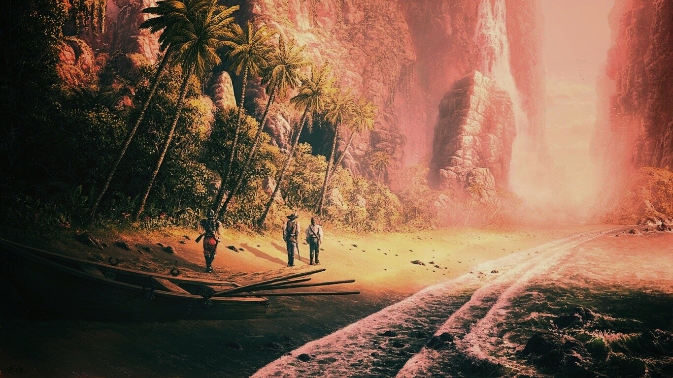 Люди на необитаемом острове обои