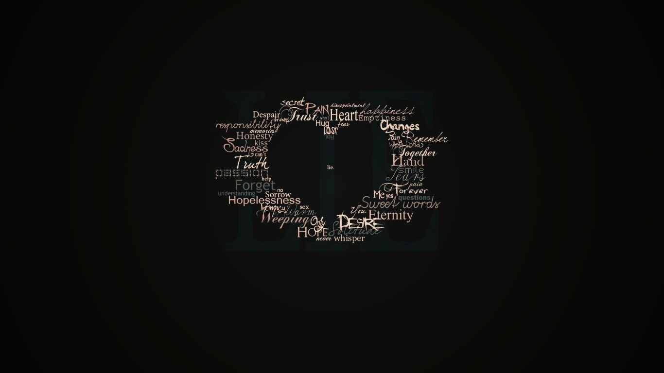 Слова о любви обои