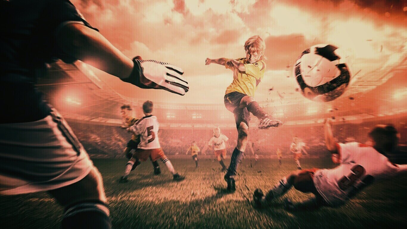 Игра в футбол обои