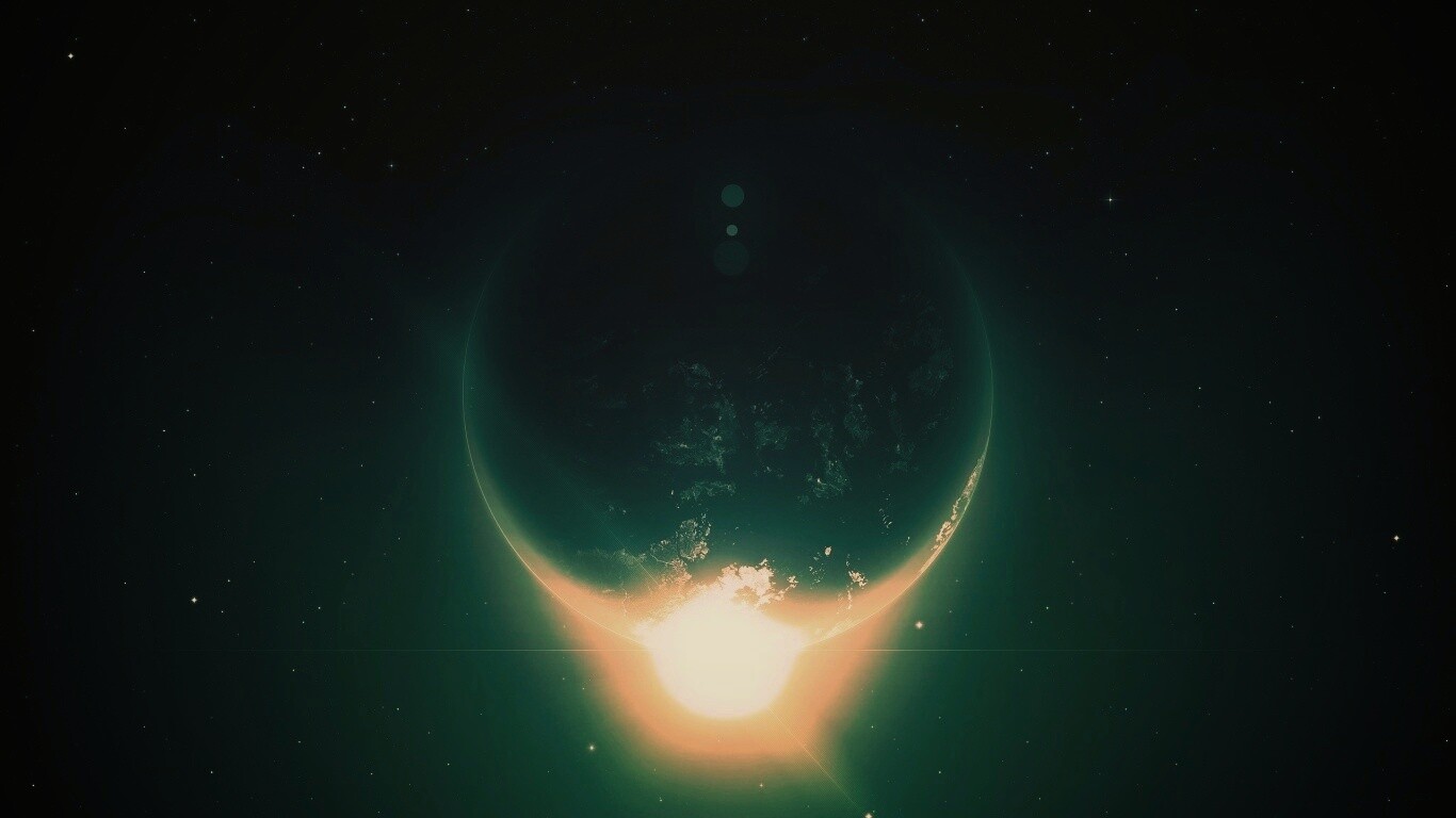 Восход виден из космоса обои