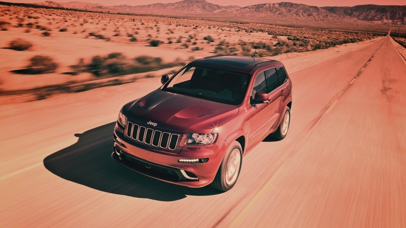 Красный Jeep обои