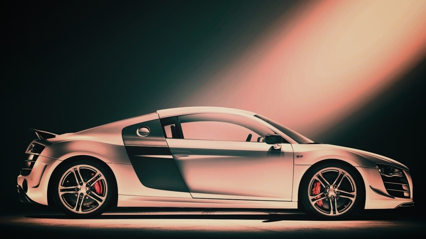 Audi R8 вид сбоку обои