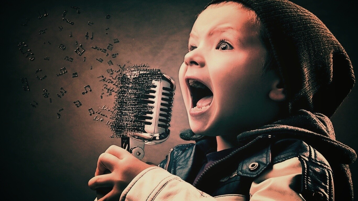 Экспрессивный певец обои